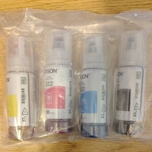 New Unopened Epson 522 Ink Bottles - Magenta, Cyan, Yellow, Black